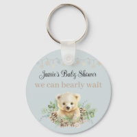Winter Polar Bear Blue Baby Shower Favour Keepsake