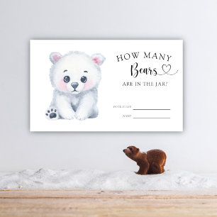 Winter polar bear guess how many bears enclosure card