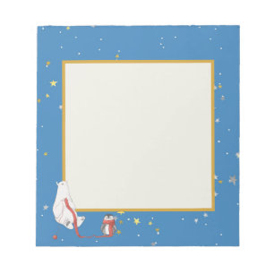 Winter Polar Bear Penguin Star Background Notepad