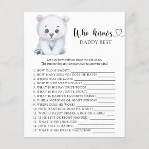 Winter polar bear - Who knows daddy best game