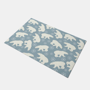 Winter Polar Bears seamless pattern + your ideas Doormat