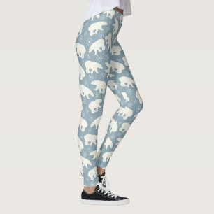 Winter Polar Bears seamless pattern + your ideas Leggings