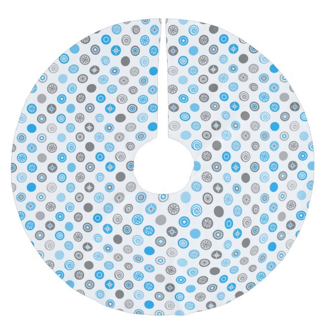 Winter Polka Dot Tree Skirt (Front)