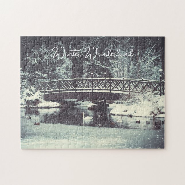 Winter pond jigsaw puzzle (Horizontal)