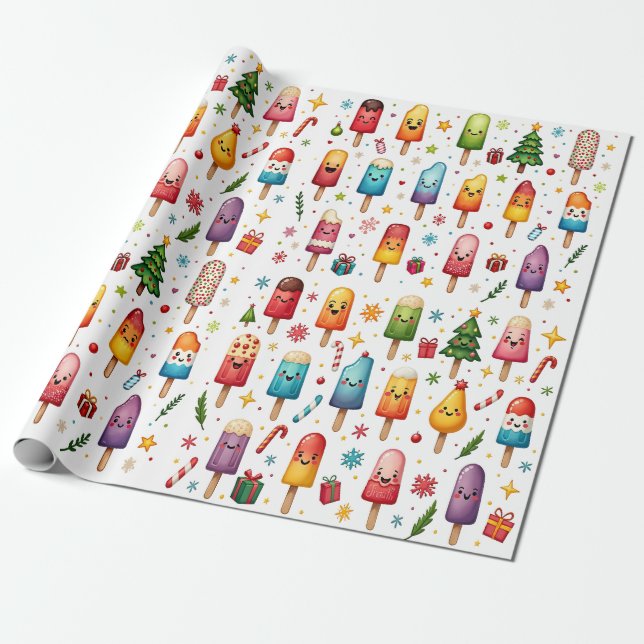 Winter Popsicle Wonderland  Wrapping Paper (Unrolled)