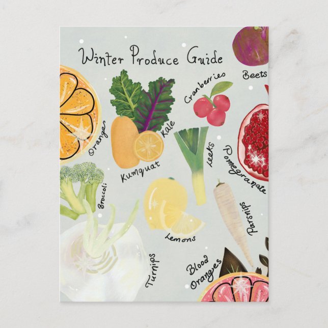 Winter Produce  Postcard (Front)