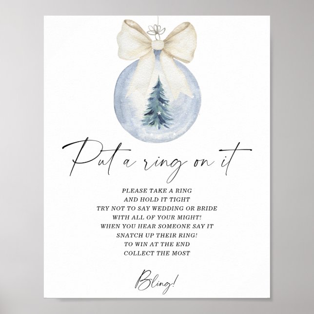 Winter put a ring on it game poster (Front)