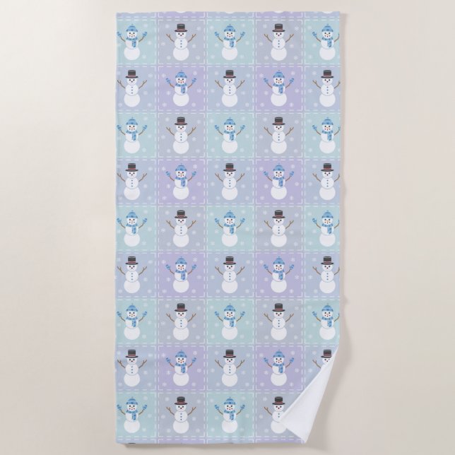 Winter Quilt Beach Towel (Front)