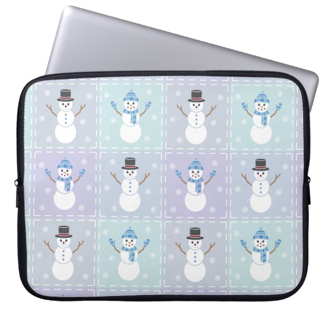 Winter Quilt Laptop Sleeve (Front)