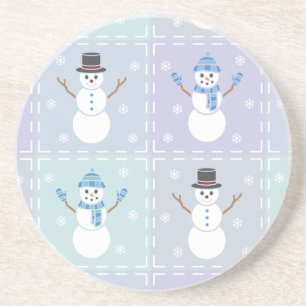 Winter Quilt Sandstone Coaster