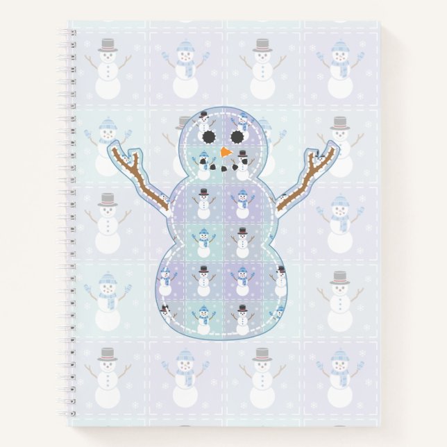 Winter Quilt Spiral Notebook (Front)