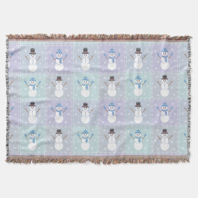 Winter Quilt Throw Blanket (Front)