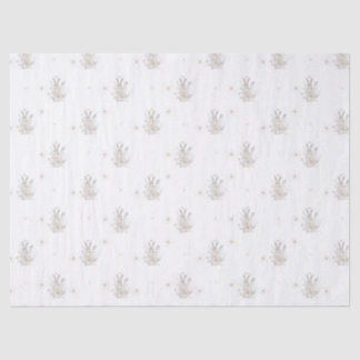 Winter Rabbit w/ Winter Florals  Tissue Paper