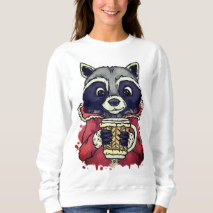Winter raccoon sweatshirt