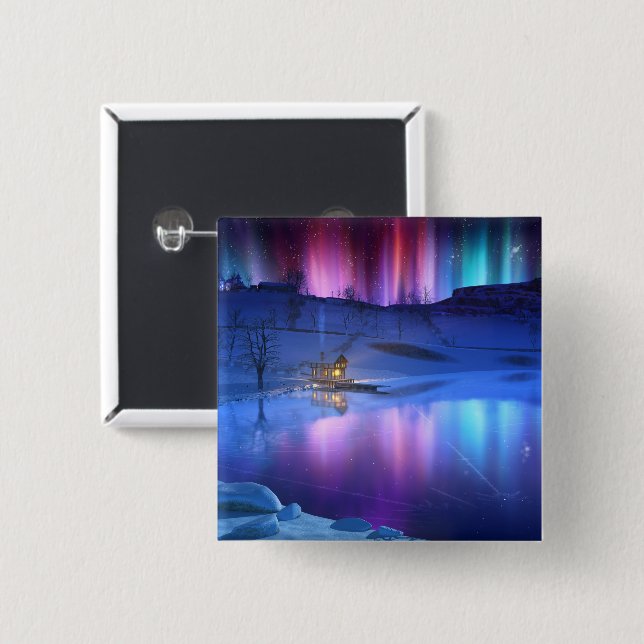 Winter Rainbow Button (Front & Back)