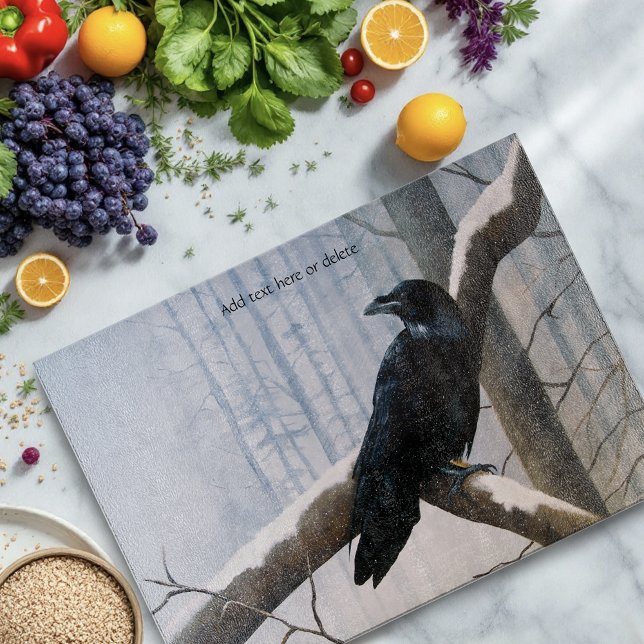 Winter Raven Forest Cutting Board (Creator Uploaded)