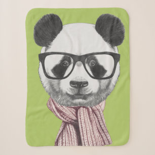 Winter Ready Panda Bear Sherpa Blanket