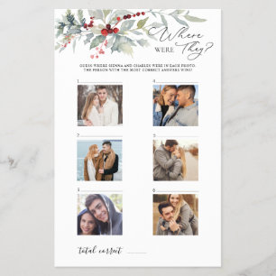 Winter Red Berries Greenery Where Were They Game Flyer