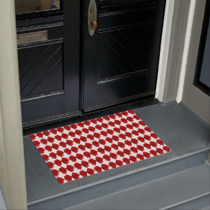 Winter Red Bow Doormat