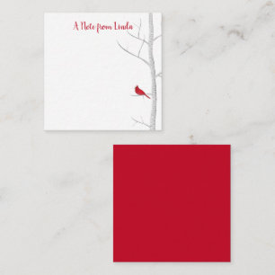 Winter Red Cardinal Elegant Rustic Nature Custom Card