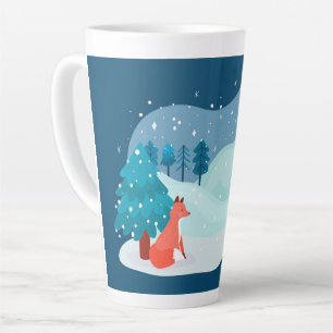 Winter Red Fox Latte Mug