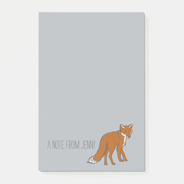 Winter Red Foxes Pattern Post-it Notes (Front)