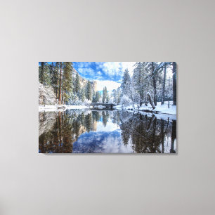 Winter Reflection at Yosemite Canvas Print