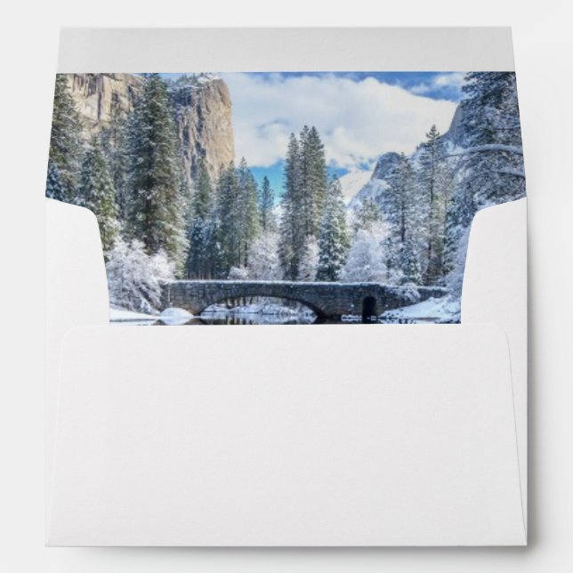 Winter Reflection at Yosemite Envelope (Back (Bottom))