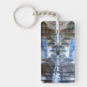 Winter Reflection at Yosemite Keychain