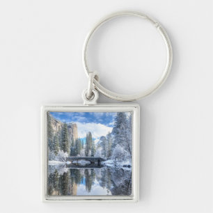 Winter Reflection at Yosemite Keychain