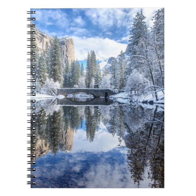 Winter Reflection at Yosemite Notebook (Front)