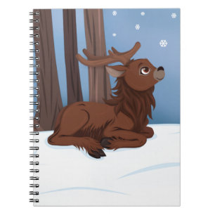 Winter Reindeer Notebook