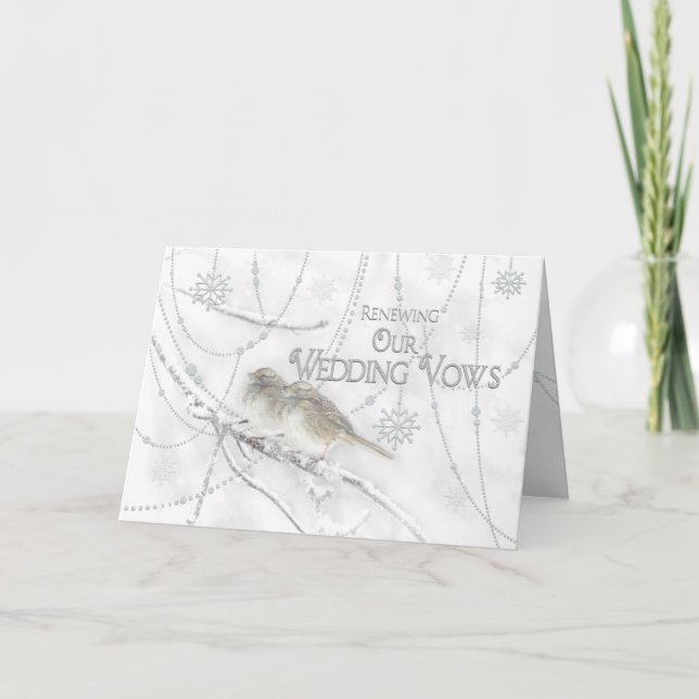 WINTER Renewing Wedding Vows Invitation (Front)