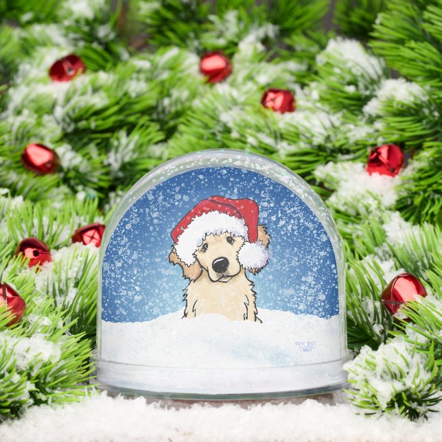 Winter Retriever Christmas Art Snowglobe (Christmas)