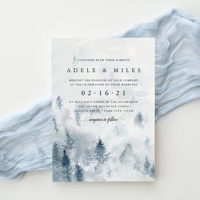 Winter Reverie Faire-part de mariage (Créateur téléchargé)