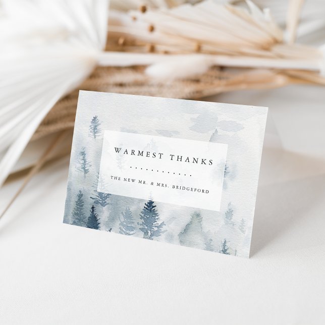 Winter Reverie | Personalized Wedding Thank You Card (Creator Uploaded)