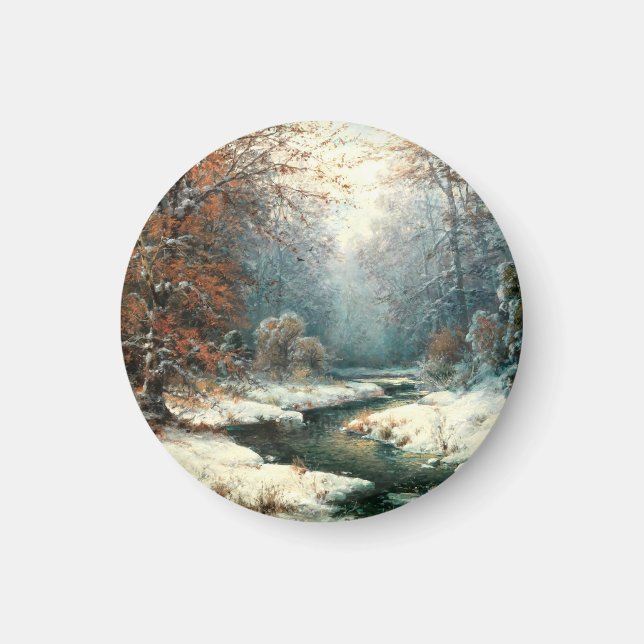 Winter River Landscape,  Magnet (Front)