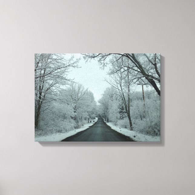 Winter Road Canvas Print (Front)