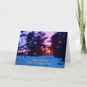 Winter Road  on Christmas Holiday Card