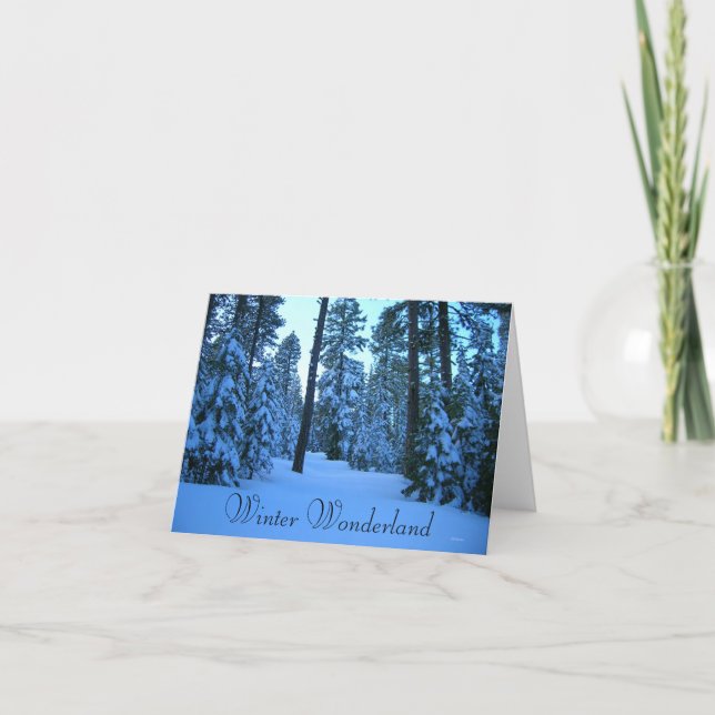 Winter Road to Hager Mountain Fire Lookout Holiday Card (Front)