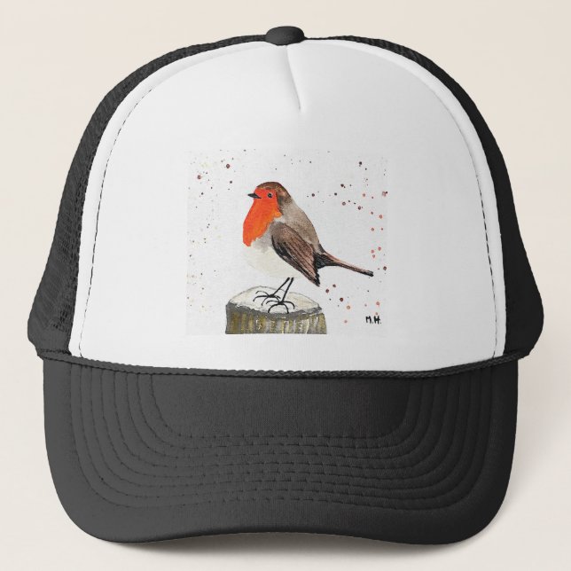 Winter robin trucker hat (Front)