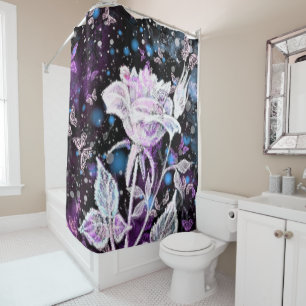 Winter Rose and Butterflies - Beautiful -