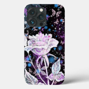 Winter Rose and Butterflies iPhone Case