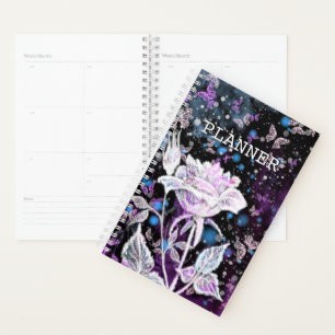 Winter Rose and Butterflies Planner