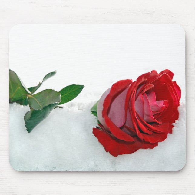 Winter Rose Mouse Pad (Front)