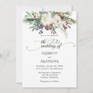 Winter Rose Pinery Invitation