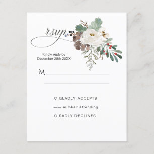 Winter Rose Pinery RSVP Enclosure Card