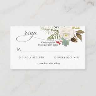 Winter Rose Pinery RSVP Enclosure Card