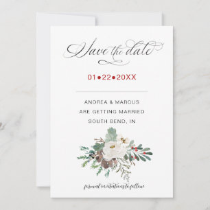 Winter Rose Pinery RSVP Save The Date