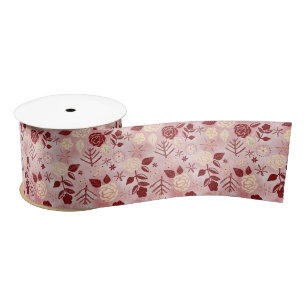 Winter rose satin ribbon 